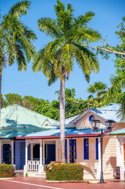 Tulum, Meksika - 27 Mart 2022: Riviera Maya 'da Bahia Principe Hacienda Dona Isabel manzarası.