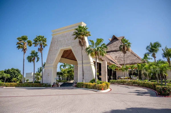 Tulum México Março 2022 Vista Dos Prédios Lobby Bahia Príncipe — Fotografia de Stock