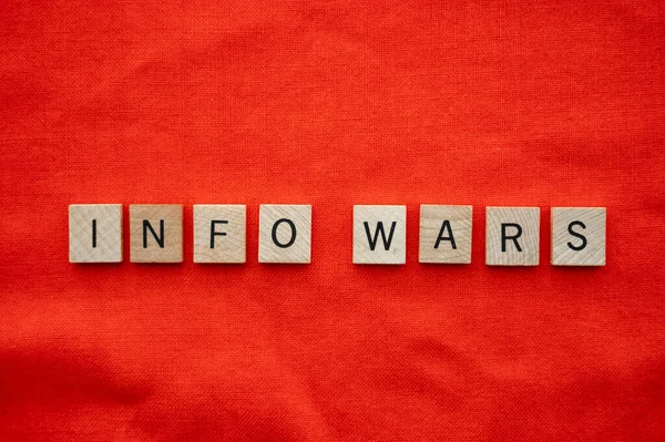 Information Wars Concept Tile Lettering — Stock Photo, Image