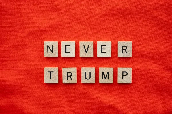 Never Trump Political Concept Tile Letters — Stock Photo, Image