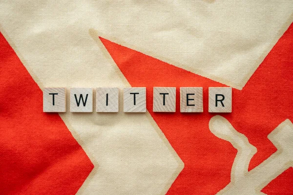 Left Wing Twitter Concept Tile Letters — Stock Photo, Image