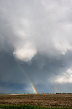 Güzel bozkırların üzerinde fırtına