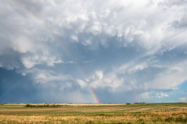 Güzel bozkırların üzerinde fırtına