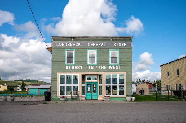 Lundbreck Alberta July 2022 Storefronts Southern Alberta Town Lundbreck — Stock Photo, Image