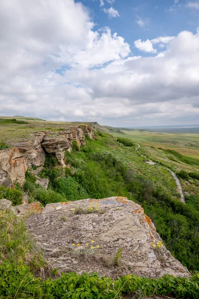 Views Head Smashed Buffalo Jump World Heritage Site Southern Alberta — Stockfoto