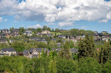 Beautiful suburban homes in the suburbs of Calgary, Alberta.