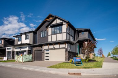 Calgary, Alberta - July 10, 20222: Residential  construction in the suburbs of Calgary.