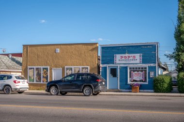 Black Diamond, Alberta - Storefronts in the rural town of Black Diamond, a popular destination south of Calgary.