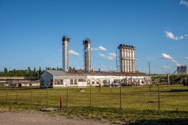 The old Turner Valley gas plant  located 60 km southwest of Calgary