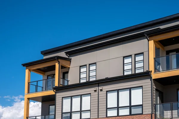 Residential buildings in the suburbs of Calgary.