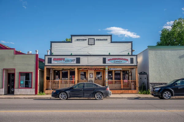 Black Diamond Alberta Storefronts Rural Town Black Diamond Popular Destination — Stockfoto