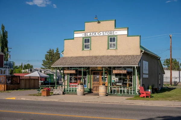 Black Diamond Alberta Storefronts Rural Town Black Diamond Popular Destination —  Fotos de Stock