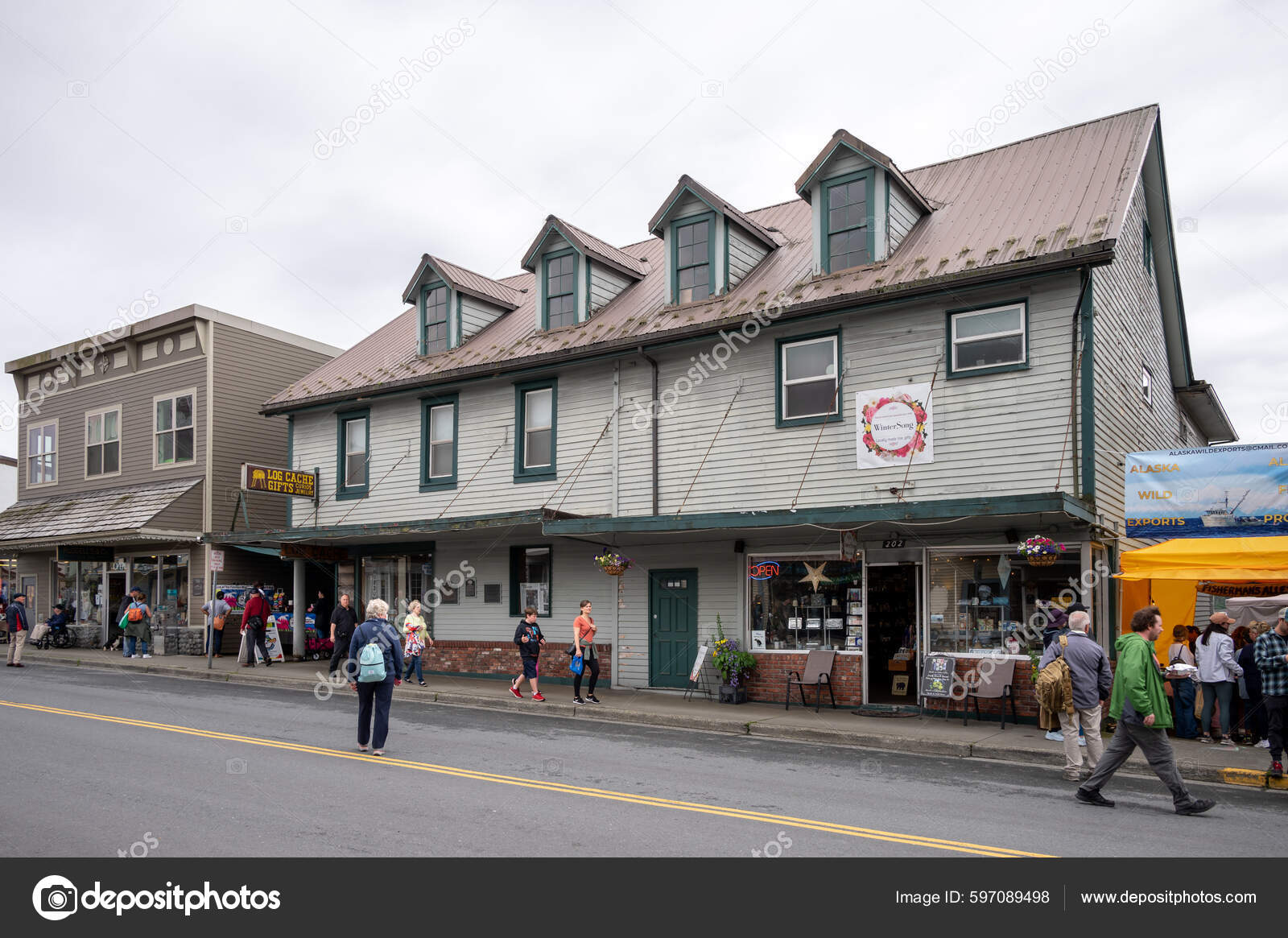 Sitka Alaska July 2022 View Sitka's Historic Town Centre Which Stock