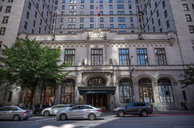 Vancouver, British Columbia - July 23, 2022: Fairmont Hotel Vancouver in summer.