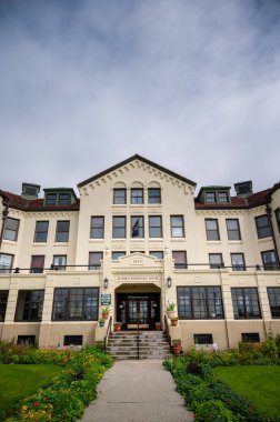 Sitka, Alaska - July 26, 2022 - View of Sitka's Alaska Pioneers Home.