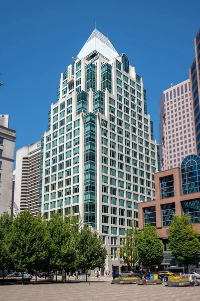 Vancouver British Columbia July 2022 Office Towers Downtown Vancouver Summer — Fotografia de Stock