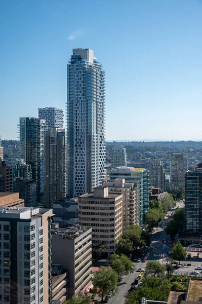 Vancouver British Columbia Juli 2022 Vackra Lägenhetstorn Centrala Vancouver — Stockfoto