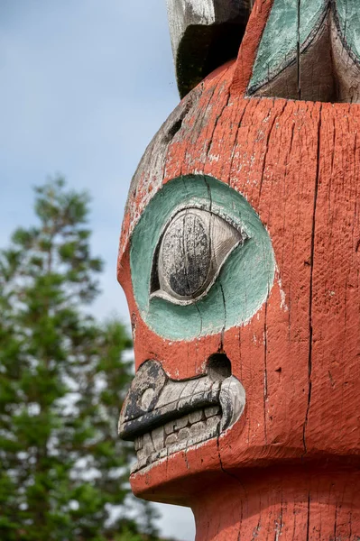 Detail Totem Pole Sitka Alaska — Stok fotoğraf