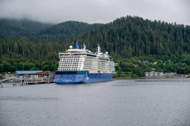 Sitka, Alaska - July 26, 2022 - View of the Celebrity Eclipse  while docked at Sitka, Alaska.