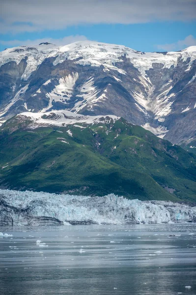 View Famous Hubbard Glacier Alaska Hubbar Glaicier Largest Tide Water — 图库照片