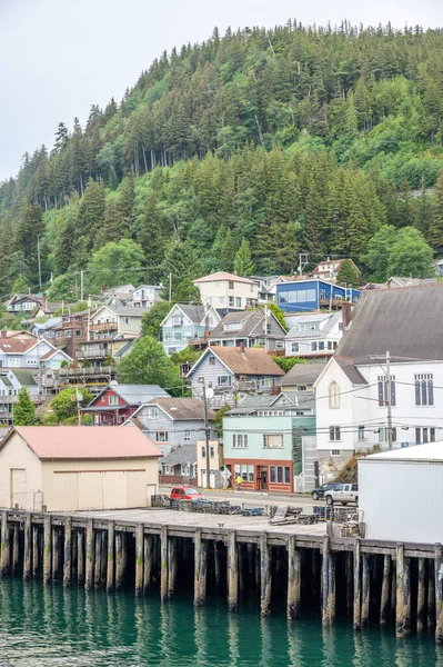 Ketchikan Alaska July 2022 Views Historic Wooden Buildings Popular Cruise — Stock Photo, Image