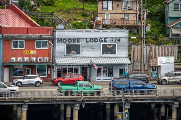 Ketchikan Alaska July 2022 Views Historic Wooden Buildings Popular Cruise — Stock fotografie