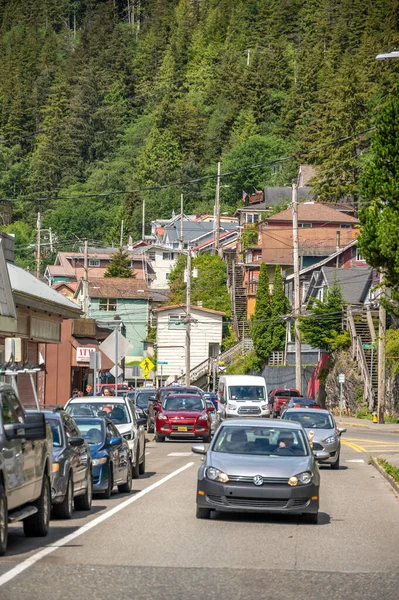 Ketchikan Alaska July 2022 Views Historic Wooden Buildings Popular Cruise —  Fotos de Stock