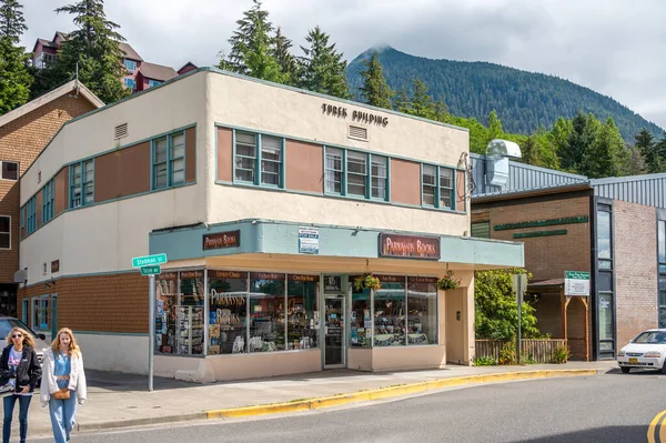 Ketchikan Alaska July 2022 Views Historic Wooden Buildings Popular Cruise —  Fotos de Stock