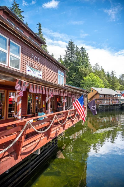 Ketchikan Αλάσκα Ιουλίου 2022 Famous Creek Street Εθνικό Ιστορικό Σημείο — Φωτογραφία Αρχείου