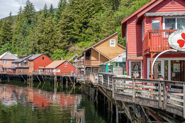 Ketchikan Alaska July 2022 Famous Creek Street National Historic Site — Fotografia de Stock