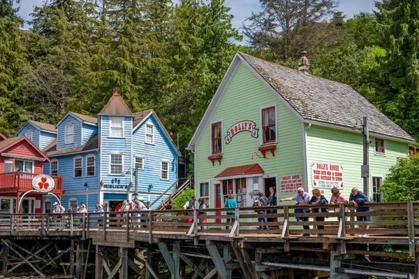 Ketchikan Alaska July 2022 Famous Creek Street National Historic Site —  Fotos de Stock