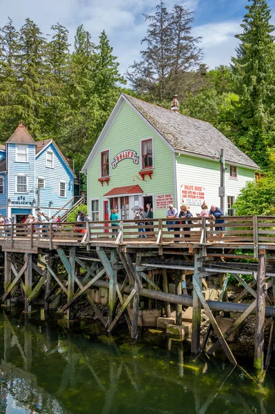 Ketchikan Alaska July 2022 Famous Creek Street National Historic Site — 스톡 사진