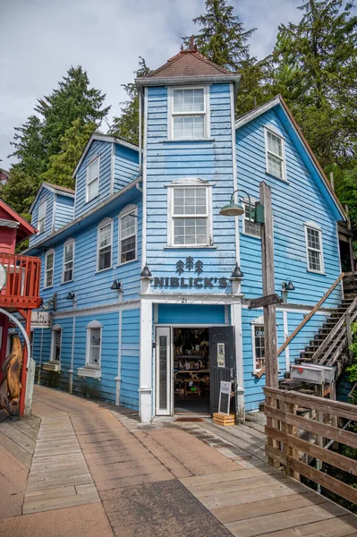 Ketchikan Alaska July 2022 Famous Creek Street National Historic Site — Foto de Stock