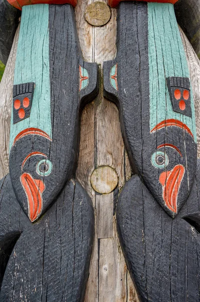Ketchikan Alaska July 2022 Tlinget Totem Poles Ketchikan — Stockfoto
