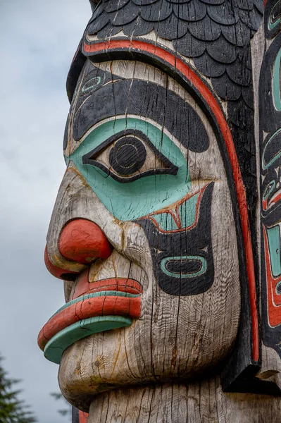 Ketchikan Alaska July 2022 Tlinget Totem Poles Ketchikan — Stockfoto