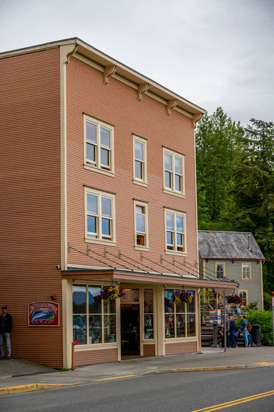 Ketchikan Alaska July 2022 Views Historic Wooden Buildings Popular Cruise — Foto Stock