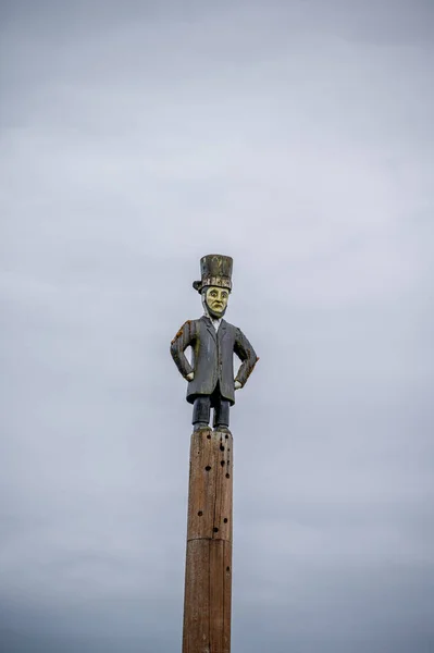 Saxman Alaska July 2022 Abraham Lincoln Totem Pole Which Created — ストック写真