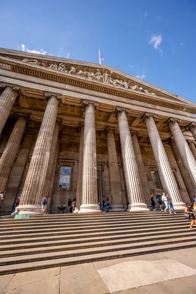 London August 2022 Wide Angle View Exterior Steps Facade British — Stock Photo, Image