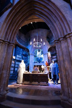 Leavesden, UK - August 23, 2022: Exhibits inside  the Making of Harry Potter tour at Warner Bros studio.
