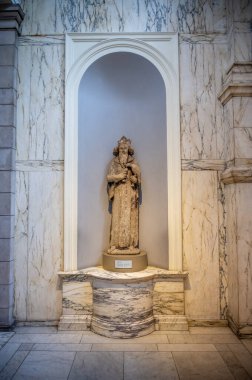 London, UK - August 24, 2022: Exhibits inside the Victoria and Albert Museum in the Kensington area of London.
