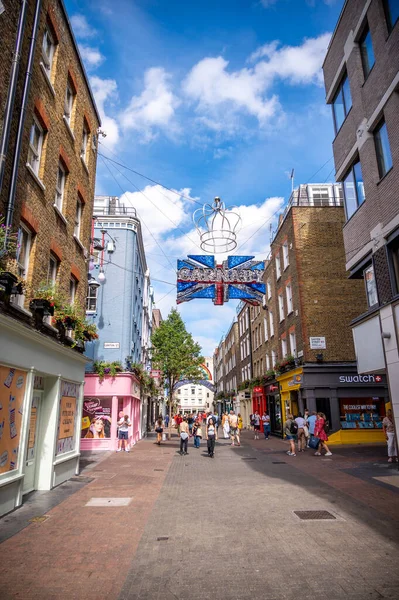 London August 2022 Carnaby Street London Famous Shopping Street Soho — Stockfoto