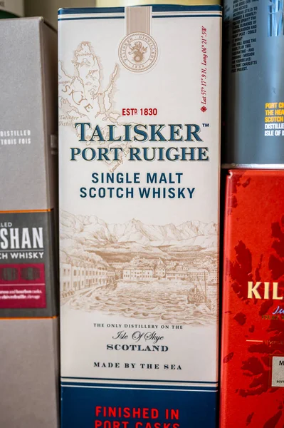 Calgary Αλμπέρτα Σεπτεμβρίου 2022 Πολλαπλές Single Malt Scotch Whisky Δοχεία — Φωτογραφία Αρχείου