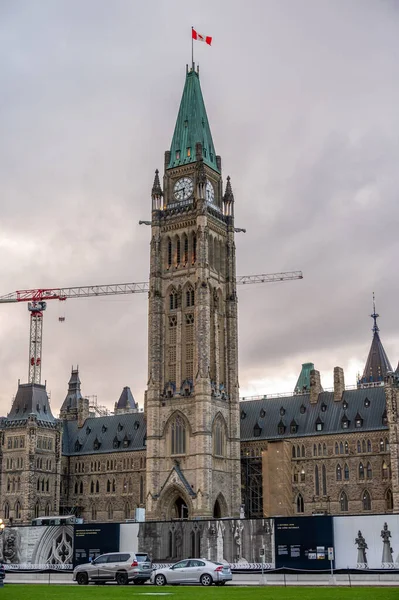 Оттава Онтарио Октября 2022 Года Центральный Блок Канадского Парламента Хилл — стоковое фото
