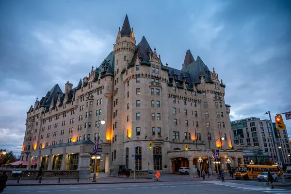 Ottawa Ontario Října 2022 Exteriér Památkového Hotelu Chateau Laurier Ottawě — Stock fotografie