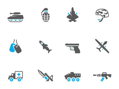 İkili tonda askeri simgeler.