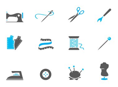 duo sesi renklerde dikiş simgeler.