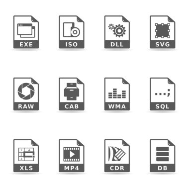 dosya formatları simge seti