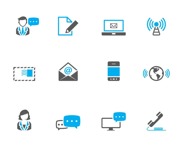 Communication icon series in duotone color. — Stock Vector