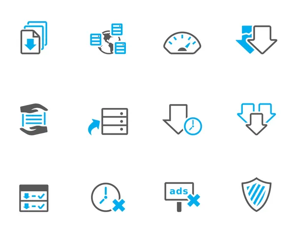 Icono de intercambio de archivos serie en estilo de color duotono . — Archivo Imágenes Vectoriales