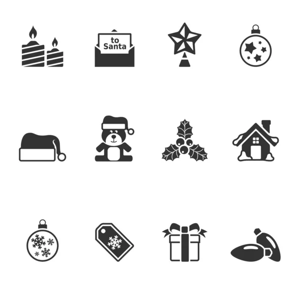 Kerstmis pictogram in één kleur — Stockvector